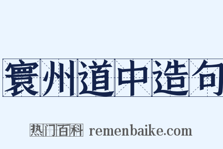 寰州道中造句是什么意思的图片